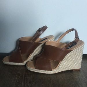 Zara tan wedges